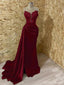 Elegant Sweetheart Sleeveless Mermaid Satin Long Prom Dresses With Trailing Online, OL563