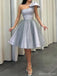 Formal One-shoulder Sleeveless A-line Tulle Short Homecoming  Dresses For Party Online, HD1058