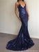 Charming Sexy Spaghetti Straps Mermaid Prom Dresses,Sparkly New Unique Design Prom Dress, PD0320