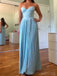 Soft Sweetheart Sleeveless A-line Satin Evening Prom Dresses Online, OLP1027