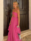 Simple Halter Strap Sleeveless A-line Chiffon Evening Prom Dresses Online, OLP1090