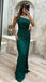 Chic One Shoulder Ruched Satin Prom Dress with Crystal Trim,OLP1815