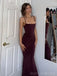 Sexy Spaghetti Strap Sleeveless Mermaid Jersey Evening Prom Dresses Online, OLP1111