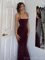 Sexy Spaghetti Strap Sleeveless Mermaid Jersey Evening Prom Dresses Online, OLP1111