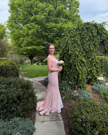 Gorgeous Pink Sweetheart Mermaid Long Prom Dress Ideas, Evening Party Dresses OLP1154