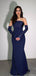 Sexy Navy Sweetheart Mermaid Long Prom Dress Ideas, Evening Party Dresses, OLP1498
