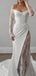 Elegant White Long Sleeve Lace Mermaid Long Wedding Dresses With Sweep Trailing,WD0560