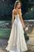 Elegant White Satin Prom Dress Strapless Ruched Bodice Tiered Skirt Maxi Gown,OLP2248