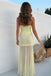 Sexy Pale Yellow Strapless Sleeveless Cutout Mermaid Long Chiffon Prom Dress,OLP2349