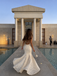 Modern White Lace Mermaid Prom Dress Spaghetti Straps Floor Length Elegant White,OLP2383