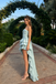 Unique Mint Green Strapless High-Low Prom Dress Crafted in Silky Satin Fancy Events,OLP2270