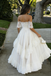 Unique White Lace Prom Gown Off-Shoulder Tiered A-Line Evening Dress,OLP1786