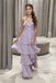 Pretty Lavender Strapless Tiered Chiffon Formal Dress with Ruffled Sweetheart,OLP2370