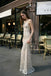 Sexy White Crystal Embellished Prom Dress Unique Sleeveless Floor Length Gown,OLP2335