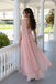 Modern Pink One Shoulder Beaded Cape Gown Classy Pleated Prom Dress,OLP2393