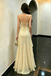 Sexy Classy Yellow Spaghetti Strap Mermaid Prom Dress with Ruffles,OLP2185
