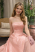 Elegant Dusty Rose Ball Gown Prom Dress Strapless Satin Drape Beaded Evening Gown,OLP2166