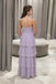 Pretty Lavender Strapless Tiered Chiffon Formal Dress with Ruffled Sweetheart,OLP2370