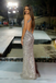 Modern Silver Spaghetti Straps V-Neck Backless Cutout Sequin Mermaid Prom Dress,OLP2132