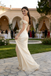 Elegant Champagne Tulle Prom Gown Off-Shoulder Satin Corset Bodice,OLP1948