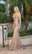 Elegant Fuchsia Lace Mermaid Prom Dress Sheer Corset Bodice Spaghetti Strap Formal Gown,OLP1744