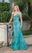 Elegant Fuchsia Lace Mermaid Prom Dress Sheer Corset Bodice Spaghetti Strap Formal Gown,OLP1744