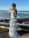 Beautiful Baby Blue Halter Neck Tiered Ruffle Maxi Prom Dress Classy Tulle Gown,OLP2385