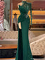 Gorgeous Green One-Shoulder Mermaid Long Prom Dress Ideas, Evening Party Dresses, OLP1624