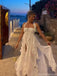 Elegant White Halter Strap A-Line Long Prom Dress Ideas, Evening Party Dresses, OLP1527