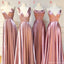Simple Mismatched Sleeveless A-Line Long Bridesmaid Dresses Online , BG869