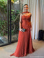 Elegant Applique Orange Sweetheart A-Line Long Prom Dress Ideas, Evening Party Dresses, OLP1505