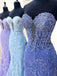 Elegant Sweetheart Sleeveless Mermaid Lace Long Prom Dresses For Party Online, OL336