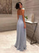 Elegant Spaghetti Strap V-neck Sleeveless Mermaid Satin Evening Prom Dresses Online, OLP1143
