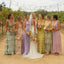 Mismatched Colorful Sleeveless A-line Bridesmaid Dresses Online, BG836