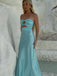 Sexy Sweetheart Sleeveless Mermaid Satin Evening Prom Dresses Online, OLP927