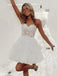 Sexy Sweetheart Sleeveless Short Tulle A-line White Homecoming Dresses For Party Online, HD0824