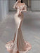 Soft Sweetheart Full Sleeve Mermaid Satin Long Evening Prom Dresses Online, OLP689