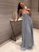 Elegant Spaghetti Strap V-neck Sleeveless Mermaid Satin Evening Prom Dresses Online, OLP1143