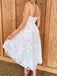 Elegant Spaghetti Strap Sleeveless Short A-line White Lace Homecoming Dresses For Party Online, HD0884