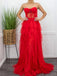 Elegant Sweetheart Sleeveless A-line Tulle Ruffles Long Prom Dresses Online, OL548