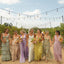 Mismatched Colorful Sleeveless A-line Bridesmaid Dresses Online, BG836