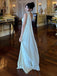 Soft One-shoulder Sleeveless Mermaid Satin Long Evening Prom Dresses Online, OLP732