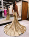 New Arrival Spaghetti Straps V-neck Cross Back Mermaid Prom Dresses, OL008
