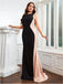 Black Mermaid Sleeveless Jersey Long Evening Prom Dress Online, OL031
