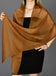 Brown Chiffon Evening Shawl Formal Dress Wrap