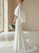 White Chiffon Bridal Cape Ivory Wedding Cover Up