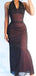 Charming Halter Mermaid Black Red Long Evening Prom Dress Online, OL054