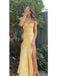 New Arrival Sleeveless Mermaid Sweetheart Yellow Prom Dress, OL015