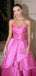 Unique Gown Sweetheart Sleeveless A-line Satin Ruffles Long Prom Dresses Online, OL582