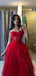 Elegant Sweetheart Sleeveless A-line Tulle Ruffles Long Prom Dresses Online, OL548